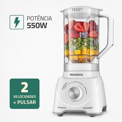 Liquidificador Pratic Power Mondial Branco L-97-W 60hz 220V