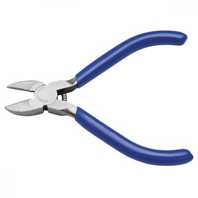 "Alicate com Corte Diagonal 4"" Tramontina Basic Aço Especial com Empunhadura em PVC Azul"
