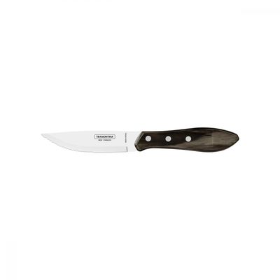 """Faca para Churrasco Jumbo Tramontina com Lamina em Aço Inox e Cabo de Madeira Polywood Castanho 5"""""""