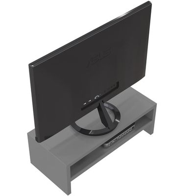 Kit 04 Suportes Para Monitor Stand Home Office Lap 63 Cm L03 Cinza - Lyam