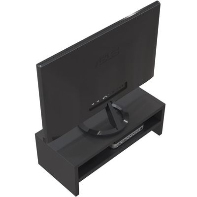Kit 03 Suportes Para Monitor Stand Home Office Lap 63 Cm L03 Preto - Lyam