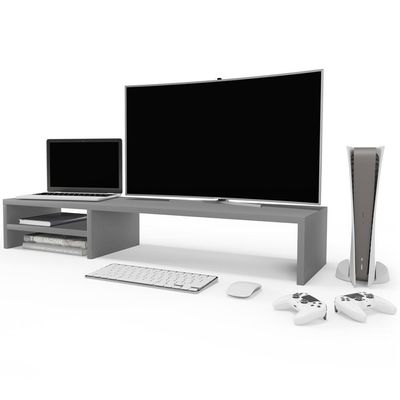 Suporte Para Monitor Stand Home Office Lap 90 Cm L03 Cinza - Lyam
