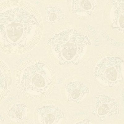 Papel De Parede Versace V Moderno Branco 386116