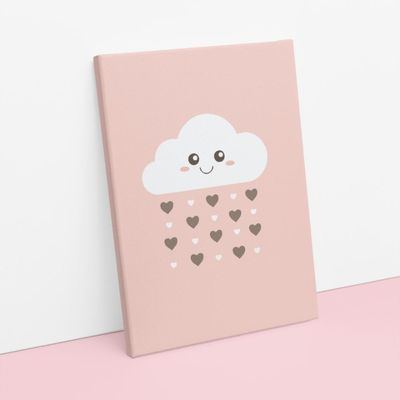 Quadro Decorativo Infantil Feminino -amor Com Corações