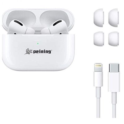 Fone Ouvido Bluetooth V5.0 Sem Fio Tws Musica Com Borracha Branco Tg906