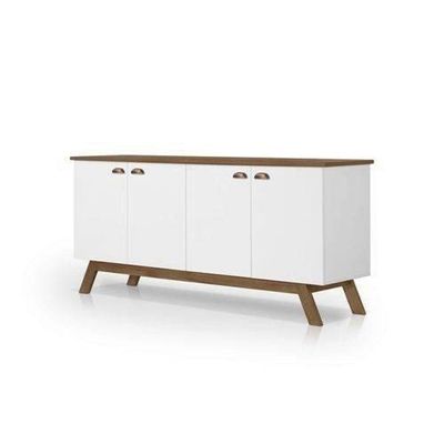 Buffet Moderno Atlanta Branco e Madeira Tebarrot
