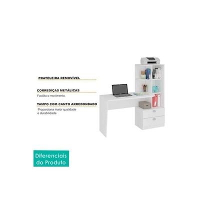 Mesa Computador Elisa C- 2 Gavetas E 6 Nichos Cinamomo - Permóbili