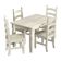 Mesa de Jantar em Madeira Pátina Branca 120x80 cm Elliottiis