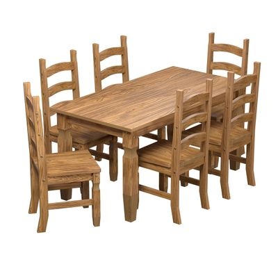 Mesa de Jantar em Madeira 152x92 cm Carvalho Rústico Elliottiis