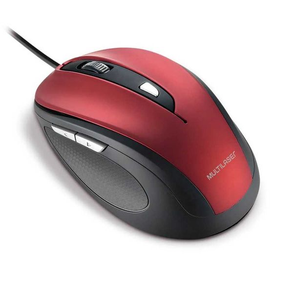 MOUSE OPTICO USB CONFORT 1600DPI VERMELHO/PRETO MULTILASER