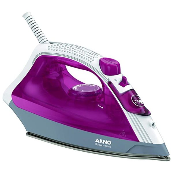 Ferro a Vapor Arno Steamgliss Base Ceramica 1200W Roxo 220V FSGC
