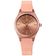 Relógio Analógico Feminino De Quartzo Casual Com Pulseira De Silicone Impermeavel Rosa