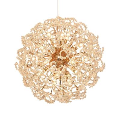 Lustre Pendente Sindora Dcd06224 60cm Dourado E14 Bivolt