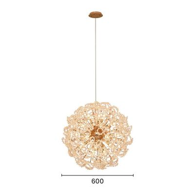 Lustre Pendente Sindora Dcd06224 60cm Dourado E14 Bivolt