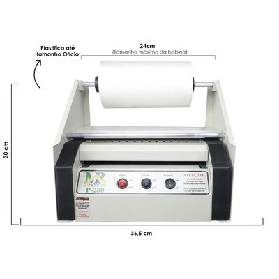 Plastificadora Poliseladora P280 Suporte Bopp Laminação 220V