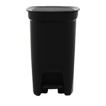 Lixeira Tramontina Compact 10L em Polipropileno Preto com Haste em Aço Galvanizado