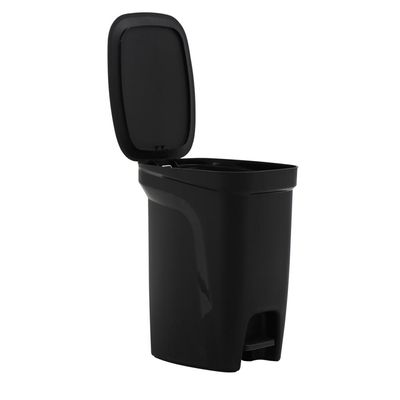 Lixeira Tramontina Compact 10L em Polipropileno Preto com Haste em Aço Galvanizado