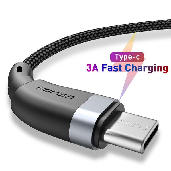 Cabo USB Tipo C USLION para Samsung S10 S9 Carga Rápida 3.0 0,5m / dourado