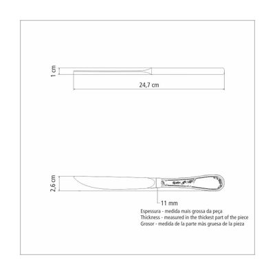 Faca para Churrasco Tramontina Renascença em Aço Inox