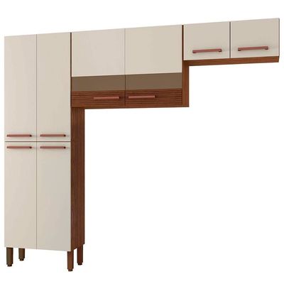Cozinha Compacta Nala com 10 Portas, 2 Gavetas e 4 Prateleiras Kit`s Paraná n/a