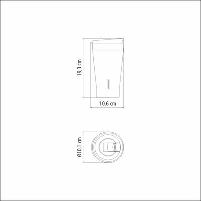Copo Térmico Tramontina Exata em Aço Inox Preto com Tampa 550 ml