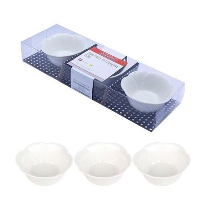 Conjunto Com 03 Petisqueiras De Porcelana Pcln-082 - Haüskraft