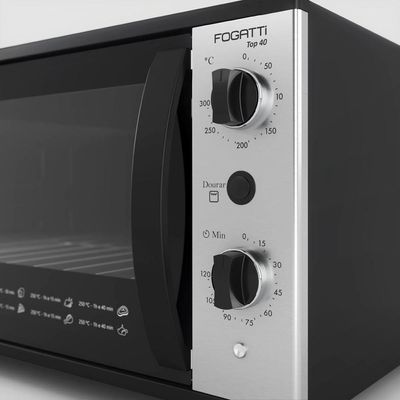 Forno Elétrico Bancada Top 40 Inox 40 Litros Fogatti Black 220v