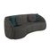 Sofá 4 Lugares Para Sala Living Olimpo 318 Cm M03 Veludo Cinza Escuro Lyam Decor
