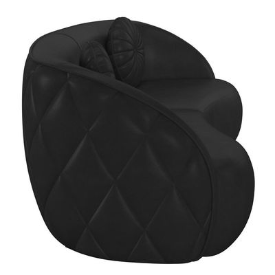 Sofá 4 Lugares Para Sala Living Olimpo 318 Cm M03 Couríssimo Preto Lyam Decor