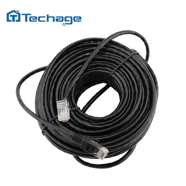 Cabo de Rede Cat5 RJ45 Techage 20M 30M 50M à Prova d'Água 20m