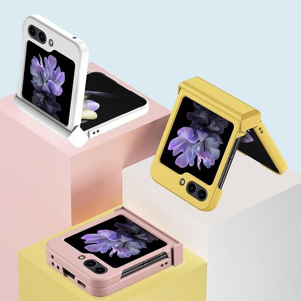 Capa de Plástico Fashion Anti-Queda para Samsung Galaxy Z Flip 5 5G Samsung Galaxy Z Flip 5 / verde escuro