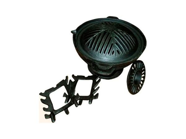 Fogareiro/churrasqueira Gengiskan Simples 3 Peças - 31cm
