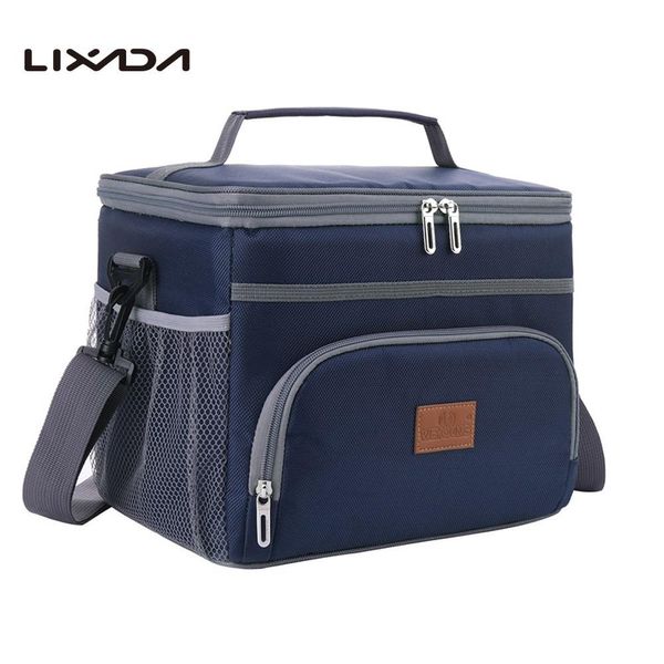 Bolsa Térmica Grande de 16L à Prova de Vazamentos para Almoço e Pic-nic cinza