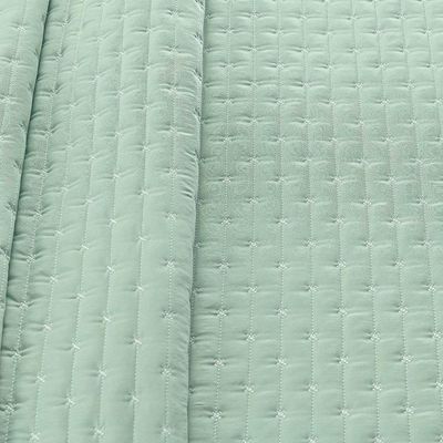 Cobre Leito King Verity 200 Fios Bordado 3 Peças Menta