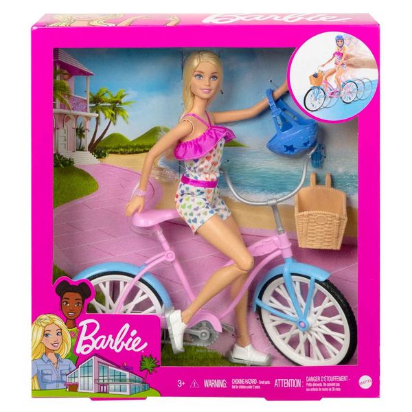 Boneca Barbie na Bicicleta