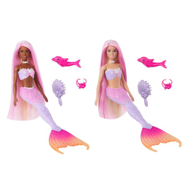 Boneca Barbie Sereia Cores Mágicas