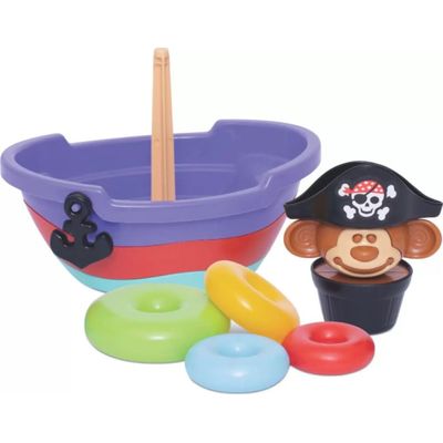 Brinquedo  Bebe Baby Pirata Encaixe Empilhar - Mercotoys