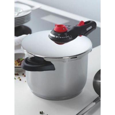 Panela de Pressão Tramontina Solar em Aço Inox Fundo Triplo com 5 Dispositivos de Segurança 22 cm 4,5 L