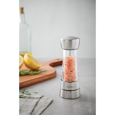 Moedor de Sal ou Pimenta Tramontina em Aço Inox e Acrilico com Moinho em Ceramica