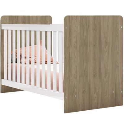 Berço Mini Cama 2 Em 1 Labirinto Rústico Branco