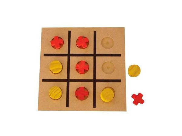 Brinquedos Educativos - Jogo da Velha em Madeira 10 Peças