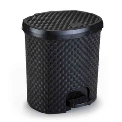 Lixeira 6l Rattan Preto Ref.052/p Nitron