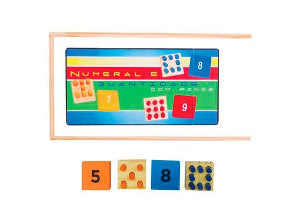 Brinquedos Educativos - Numeral E Quantidade Com Pinos 18und