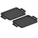 Bifeteira dupla face com alças de silicone Preto 23x28cm
