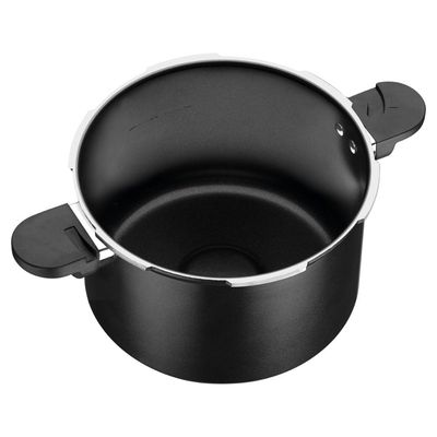 Panela de Pressão Tramontina Valencia Black em Aluminio com Revestimento Ceramico Preto 24 cm 7 L