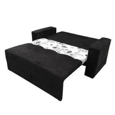 Sofá-cama 2 Lugares Pratik 5000 Mamflex Preto / Cinza Floral