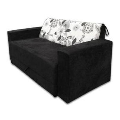 Sofá-cama 2 Lugares Pratik 5000 Mamflex Preto / Cinza Floral