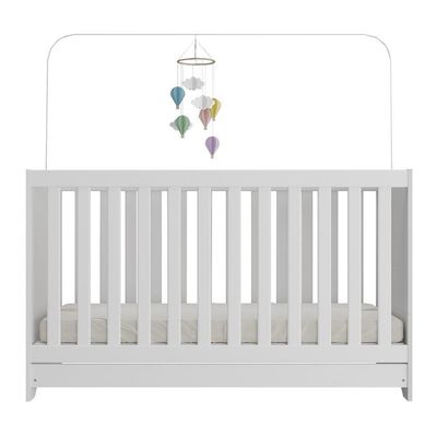 Berço 3 Em 1 Vira Cama Com Colchão Elza Multimóveis Branco