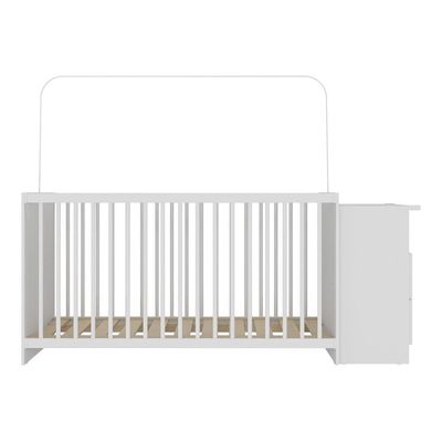 Berço Cômoda Para Colchão 60 X 130 Cm Multimóveis Meu Bebê Fg2870 Branco