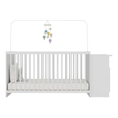 Berço Cômoda Para Colchão 60 X 130 Cm Multimóveis Meu Bebê Fg2870 Branco